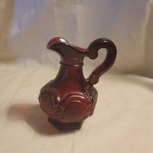Avon Burgundy Ornate Pitcher